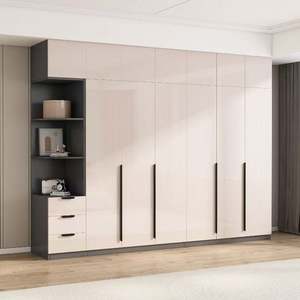 Armario Armarios de madera personalizados Diseño moderno de vidrio para muebles de dormitorio Armario combinado - Product Image 1