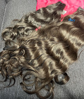 Lots de Cheveux Humains Naturels 100% Vierges à Cuticules Alignées, Qualité 12A, Double Tirage, Ondulation Naturelle, Origine Vietnamienne, pour Tissage, Prix Abordable