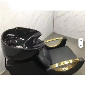 Fauteuil de lavage semi-inclinable en cuir de luxe léger pour salon de coiffure et barbier, vente en gros - Product Image 4