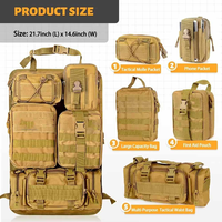 Sac à dos de randonnée grande capacité avec logo personnalisé, organisateur modulaire suspendu pour la chasse, sac de rangement robuste pour siège arrière de voiture tactique