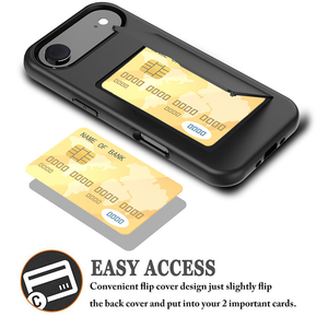 Custodia Rigida in PC con Porta Carte, Tasca <span class=keywords><strong>Portafoglio</strong></span> e Supporto per <span class=keywords><strong>iPhone</strong></span> 17 Air 16E 15 14 Plus 13 Mini 12 <span class=keywords><strong>11</strong></span> Pro Max - Product Image 4