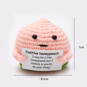 Jouets très demandés 2025 : Pommes de soutien émotionnel à coudre et à tisser avec messages positifs, porte-clés au crochet, jouets au crochet - Product Image 4