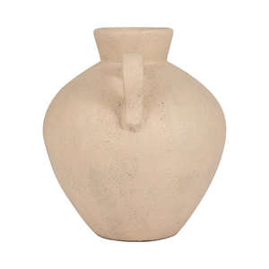Vase rond en terre cuite, poterie, avec deux poignées, pour la décoration de salon et de maison - Product Image 4