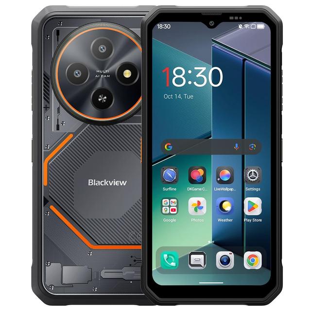 Brand New Blackview FORT 2 8GB+128GB Rugged Phone 6.56 Inch Android 15 4G Rugged Phone Blackview FORT 2