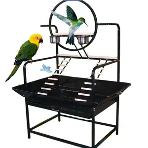 Manufacturer Wholesale Parrot stand stainless steel bird cage stand sub-stand stick activity parrot supplies