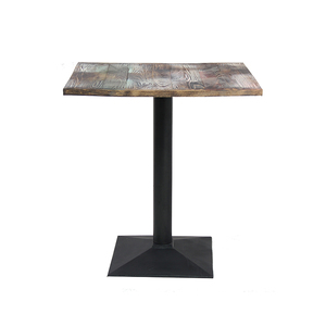 Industrial Style Restaurant Cafe Shop <strong>Solid</strong> Wooden <strong>Table</strong> <strong>Tops</strong> Bordered Desktop Elm <strong>Wood</strong> and Iron Dining <strong>Table</strong> - Product Image 3