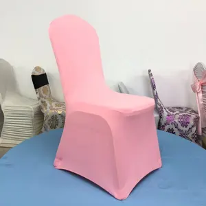 Polyester Spandex Pink Stretch Chair Cover For Wedding Parties Banquet Events Hotel Restaurants