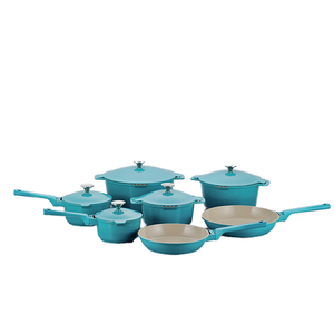 12 ชิ้นฮาร์ดอลูมิเนียมเคลือบเซรามิคชุดเครื่องครัว Singleton จับไขมันฟรีหม้อกระทะครัวหม้อชุดใช้ในบ้าน - Product Image 1