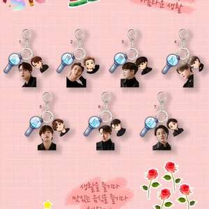 Nuevo Llavero Creativo de Acero Inoxidable y Acrílico con Diseño de los Ídolos de KPOP Bangtan Boys: JUNGKOOK, V, <span class=keywords><strong>Taehyung</strong></span>, JIN, SUGA, RM, JIMIN, J-HOPE - Product Image 2