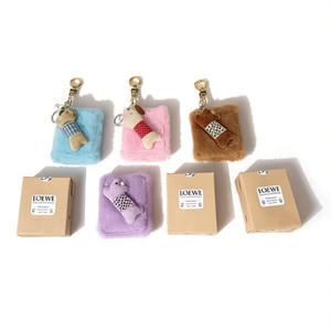 Cartera de bolsillo cuadrada para perros de 12x10cm con llavero de piel sintética para mascotas - Product Image 2