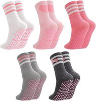 Chaussettes de sport professionnelles pour femmes, antidérapantes en silicone, mi-mollet, pour barre, Pilates, fitness, gym, danse, course, été