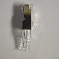 Connecteur RJ45 8P8C DENIXI à prix d'usine, blindage par placage métallique, RJ45 CAT5 CAT6 pour connexion réseau