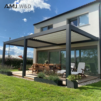Pergola bioclimatique motorisée en aluminium pour extérieur, imperméable, pour patio, jardin, cour, terrasse, gazebo, pavillon