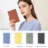 SEMIA Dompet Paspor Kulit Hitam Gaya Vintage & Tempat Kartu Identitas Model Dompet Paspor-01 untuk Pria dan Wanita