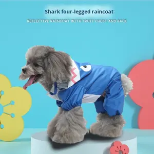 เสื้อกันฝนกันน้ำสี่ขาสำหรับลูก<span class=keywords><strong>สุนัข</strong></span>ทำจากโพลีเอสเตอร์ - Product Image 2