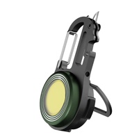 2023 12 en 1 outil de mousqueton Portable multifonctionnel pour l'extérieur, coupe-ceinture de sécurité, Mini porte-clés Rechargeable, lampe torche