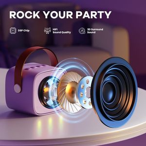 Máquina de <span class=keywords><strong>Karaoke</strong></span> Portátil Mini YLL <span class=keywords><strong>para</strong></span> Niños, 2 Micrófonos Inalámbricos, Material de PVC, <span class=keywords><strong>para</strong></span> Niñas de 3 a 10+ Años, Regalo <span class=keywords><strong>para</strong></span> Fiestas de Cumpleaños de 4 a 12 Años - Product Image 2