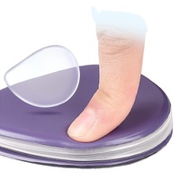 DAMEI Coussinets en gel en forme de pêche pour l'avant-pied, tapis de protection anti-frottement, absorption des chocs, souples, accessoires de chaussures unisexes