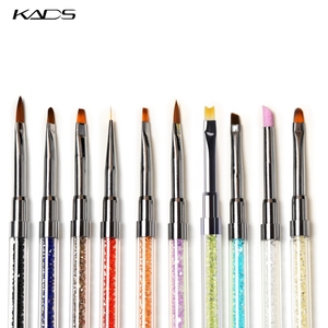 Pinceau à ongles KADS avec manche en strass et cristaux, pinceau en nylon pour extension de gel UV, outils de manucure, stylo de dessin pour nail art - Product Image 3