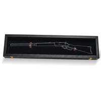 Vitrine murale moderne en bois noir verrouillable avec cadre pour photos encadrées, idéale pour la décoration intérieure et les objets de collection