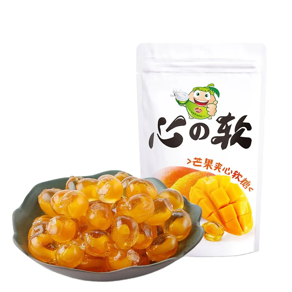 China Top Seller starke Mango Geschmack Zentrum gefüllt Obst weiche Kau bonbons