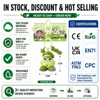 Porte-clés en PVC solaire de haute qualité 8CM, figurine de dessin animé mignonne avec colle goutte à goutte, logo personnalisé, vente en gros pour cadeaux promotionnels