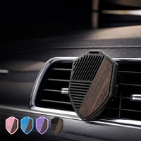 Diffuseur de parfum en bois en forme de bouclier à clipser pour grille d'aération de voiture, désodorisant aromathérapie pour armoire