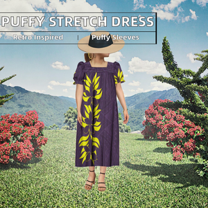 Robe décontractée d'été à manches courtes, style nouveau, extensible dans les 4 sens, micronésienne, polynésienne, ample, respirante, écologique, grande taille - Product Image 2