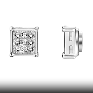 <span class=keywords><strong>Orecchini</strong></span> a Perno Magnetici Impermeabili in Acciaio Inossidabile con Zircone Quadrato da 6mm, Non Forati, per Uomini e Ragazzi, Gioielli Magnetici - Product Image 3