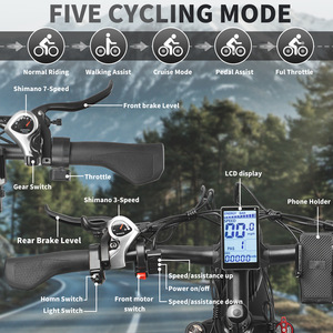 Vélo de montagne électrique puissant et durable avec pneus gras 24*4.0, double moteur, batterie au lithium 48V, <span class=keywords><strong>cadre</strong></span> en alliage d'aluminium et longue autonomie - Product Image 4