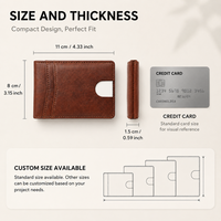 Dompet Kartu Kulit PU Premium Anti RFID, Tipis, dengan Slot Jempol, Multi Slot, Kantong Aman, Ketebalan dan Berat yang Dapat Disesuaikan