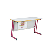 Bureau de travail moderne pour bâtiment de bureaux, meubles en métal et panneaux de bois pour étudiants, enseignants et utilisateurs d'ordinateurs portables