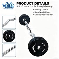 Machine de fitness multi-usage d'intérieur Velos, haltères réglables en acier pour usage en salle de sport, équipement de musculation, barre de curl