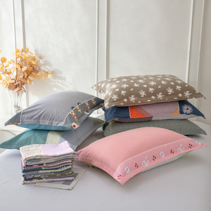 Federe stampate in cotone 100% stile Patchwork con pizzo, disponibili in Stock senza opzioni di colore disponibili, spedite a caso - Product Image 4