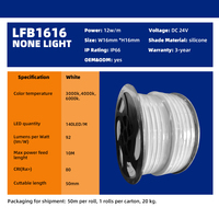 Bande lumineuse LED néon flexible en silicone étanche IP66, 16*16mm, découpable, flexible, pliable, pour extérieur, escalier, marche