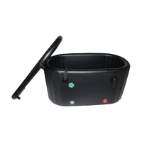 JZY SPORTS Meilleur bain froid portable pliable avec accessoires, escalier gonflable antidérapant, double paroi en tissu PVC personnalisable