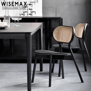 WISEMAX FURNITURE <span class=keywords><strong>Mobilier</strong></span> <span class=keywords><strong>de</strong></span> restaurant et d'hôtel au design français moderne, <span class=keywords><strong>chaises</strong></span> <span class=keywords><strong>de</strong></span> salle à manger en rotin, <span class=keywords><strong>chaises</strong></span> <span class=keywords><strong>de</strong></span> loisirs en bois massif - Product Image 3