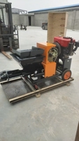 Nouvelle machine à projeter du ciment et du mortier diesel portable avec pompe et compresseur intégrés pour la construction