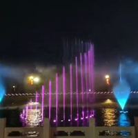 Fuente Musical para Exteriores de Diseño Moderno en Acero Inoxidable Resistente a la Intemperie con Altura de Chorro Ajustable para Parques Públicos Urbanos