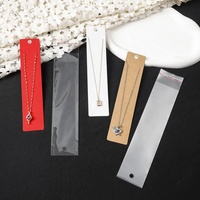 100 cartes d'emballage personnalisées en papier kraft épais de qualité supérieure pour colliers longs, cartes de présentation de pendentifs, emballage de bijoux vierge