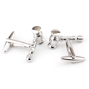 Mancuernillas <span class=keywords><strong>de</strong></span> Plata al por Mayor con Forma <span class=keywords><strong>de</strong></span> Martillo <span class=keywords><strong>de</strong></span> Juez, Mancuernillas Novedosas para Hombres, Accesorio para Traje Formal <span class=keywords><strong>de</strong></span> Negocios, Camisa - Product Image 4
