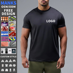 Camisetas Deportivas al por Mayor, Transpirables, de Secado Rápido, con Logotipo de <span class=keywords><strong>Marca</strong></span> <span class=keywords><strong>Deportiva</strong></span> Personalizado, Camisetas de Gimnasio para Hombre, Ajustadas al Cuerpo - Product Image 1