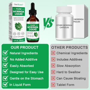 Commercio all'ingrosso 60ml integratore liquido naturale a base di erbe Moringa 100% puro estratto di semi di Moringa olio liquido gocce per migliorare l'immunità - Product Image 6