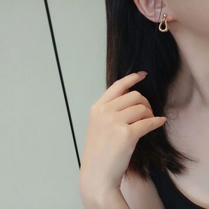 Boucles d'oreilles en or pur 18 carats en forme de fer à cheval, tendance, Au750, bijoux fins pour femmes, vente chaude Xinfly - Product Image 4