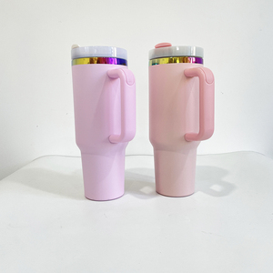 แก้วทัมเบลอร์ชุบสีรุ้ง40ออนซ์พร้อมหูจับสำหรับวันวาเลนไทน์ขนาด40ออนซ์สีชมพูม่วงชุบรุ้งสำหรับงานแกะสลักเลเซอร์ - Product Image 6