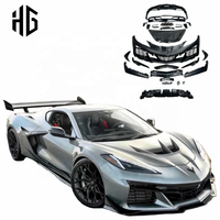 Accessoires de véhicule C8 Capot moteur avant Pare-chocs arrière Diffuseur de pare-chocs Kit carrosserie pour Chevrolet Corvette C8 Pièces de spoiler de pare-chocs de voiture