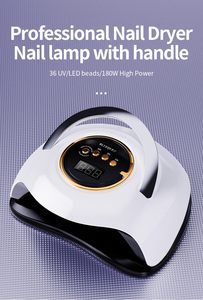 <span class=keywords><strong>Lampe</strong></span> à ongles personnalisée fabriquée en usine 180W 36 perles UVLED Détection infrarouge LCD 4 <span class=keywords><strong>temps</strong></span> Séchage rapide Colle pour vernis pour manucure - Product Image 5