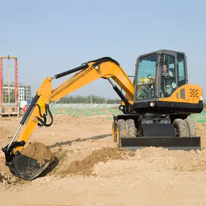 3 Ton Hydraulic Digger Cat 320d Wheeled Floating Excavators Bucket Wheel Mini 1 Ton Mini Excavator Prices