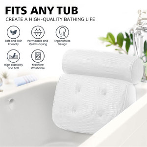 Cốc Hút Bồn Tắm Nóng Hỗ Trợ Cổ Lưng Tại Nhà Bồn Tắm Spa Gối Tắm Lưới Hơi <span class=keywords><strong>4D</strong></span> Thoải Mái Chống Nước Sang Trọng - Product Image 3