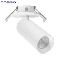 Spot encastré de plafond réglable pour hôtel et boutique, éclairage de présentation, en aluminium blanc 40mm, compatible ampoules MR11 et GU10